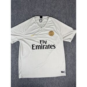 Nike Mens Paris Saint-Germain PSG 2018 2019 Soccer Jersey XL Light Gray Dri-FIT